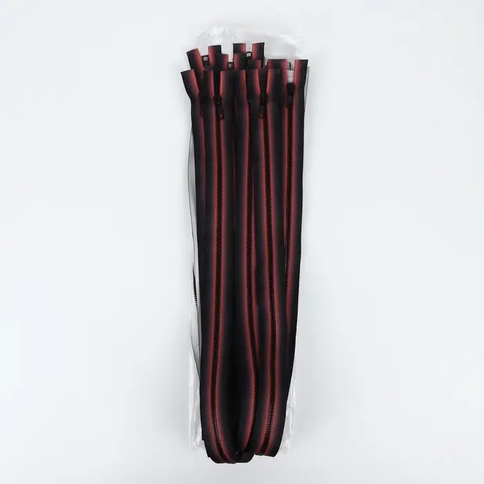 Молния «Трактор», №5, разъёмная, замок автомат, 90 см, красная, чёрная