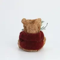 Фигурка интерьерная &laquo;Медведь с лесным букетом&raquo;, солома, 10.5&times;9.5&times;11 см