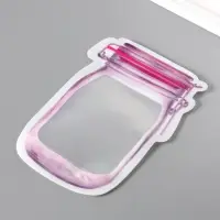 Пакет для хранения "Стеклянная банка с зажимом", застёжка zip-lock, розовый 13,7х19,7 см Пакет для хранения "Стеклянная банка с зажимом", застёжка zip-lock, розовый 13,7х19,7 см