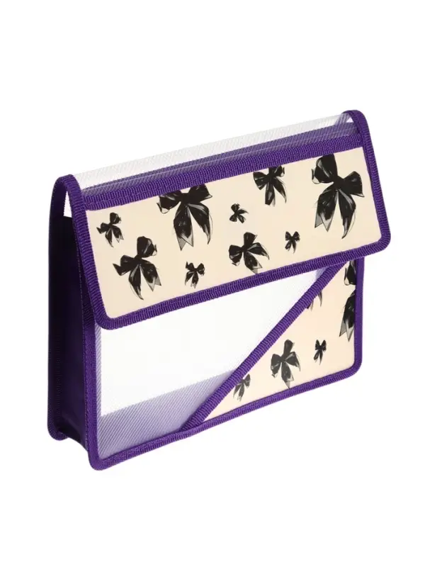 Папка для тетрадей А5 &laquo;Бантики&raquo;, клапан на липучке, 1 отделение, 230&times;190&times;50 мм