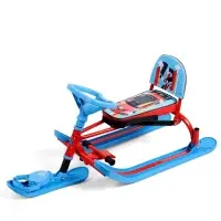 Снегокат &laquo;Twiny 2+&raquo; Sportcar, со спинкой, с родительской ручкой, синий, красный, TW2+/SC Nika Kids