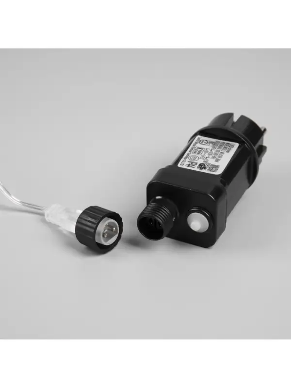 Гирлянда &laquo;Мишура&raquo; 20 м, роса, IP44, серебристая нить, 600 LED, 8 режимов, свечение мульти, 18 В