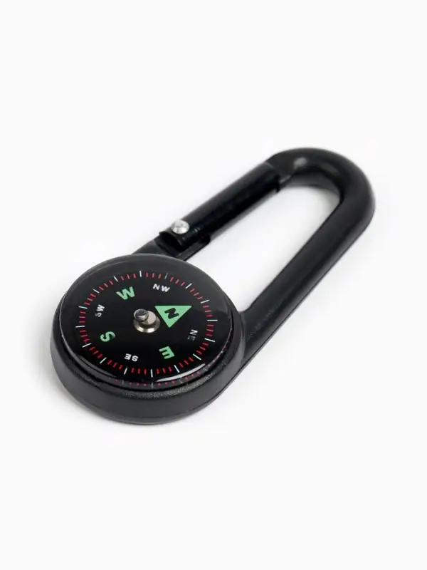 Компас Maclay 2603, с карабином, d=3 см, МИКС