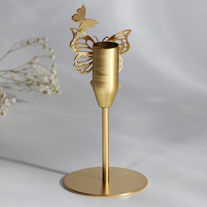 Подсвечник «Бабочки», зол., 7,4 х 15,3 см Подсвечник «Бабочки», зол., 7,4 х 15,3 см