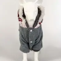 Комбинезон "Лапландия", с подкладом, размер S (ДС 25, ОГ 35, ОШ 25см), серый/бордо Комбинезон "Лапландия", с подкладом, размер S (ДС 25, ОГ 35, ОШ 25см), серый/бордо