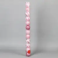 Ёлочные игрушки &laquo;Зефир&raquo;, шары новогодние, d=6 см, набор 12 шт., розовый