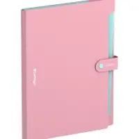 Папка А4 Haze, 12 отделений, 600 мкм, на кнопке, розовая