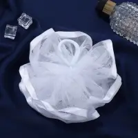 Бант для волос на резинке &laquo;Школьница&raquo;, волна, d=13 см, белый, МИКС