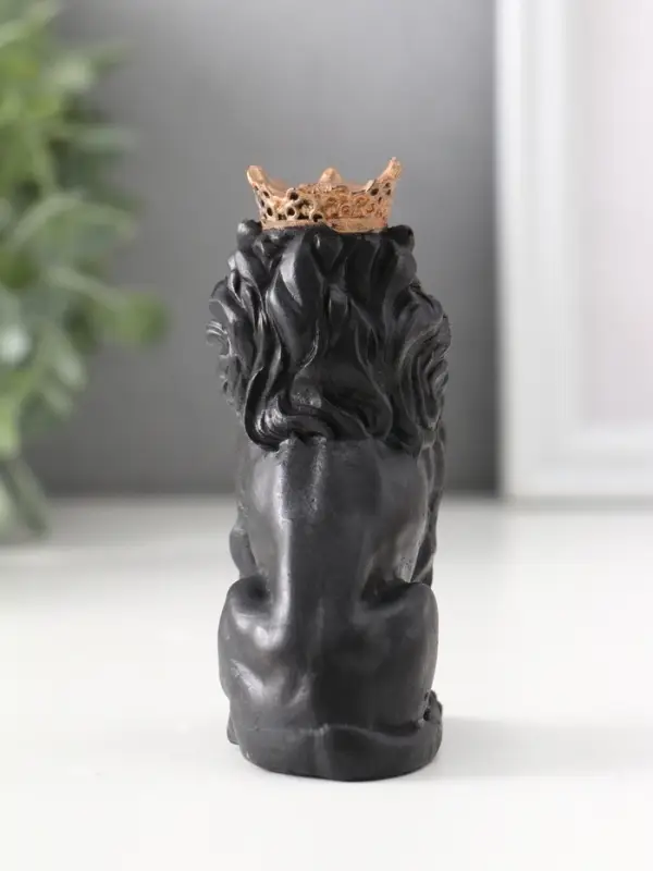 Фигура «Лев в короне», 9×4×6.5 см, чёрная Фигура «Лев в короне», 9×4×6.5 см, чёрная
