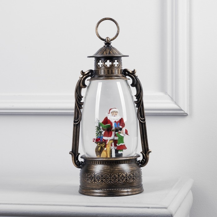 Светодиодная фигура «Фонарь с Дедом Морозом» 15 × 30 × 12.5 см, пластик, батарейки ААх3 (не в комплекте), USB, свечение тёплое белое Светодиодная фигура «Фонарь с Дедом Морозом» 15 × 30 × 12.5 см, пластик, батарейки ААх3 (не в комплекте), USB, свечение тёплое белое