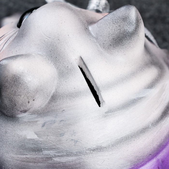 Копилка Копилка "Серый кот с колбасой" 17см