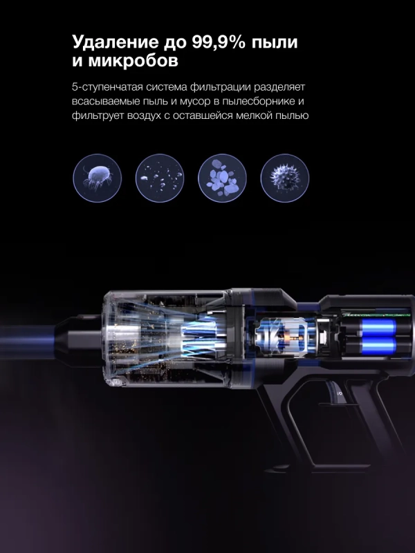 Вертикальный пылесос HYV-S7970 470мл 500Вт серый Вертикальный пылесос HYV-S7970 470мл 500Вт серый