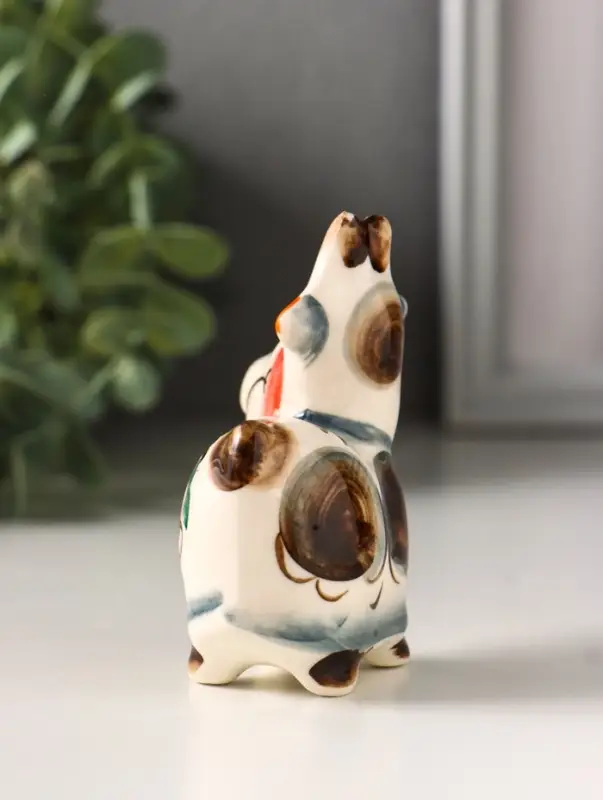 Фигурка фарфор &laquo;Маруся козочка&raquo;, 8.5 см, гжель цветная, МИКС