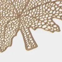 Салфетки сервировочные на стол Доляна &laquo;Кленовый лист&raquo;, 4 шт., d=38 см, золотые