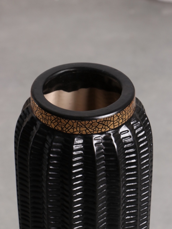 Ваза керамика напольная Ваза керамика напольная "Хейден" 59х14 см, чёрный