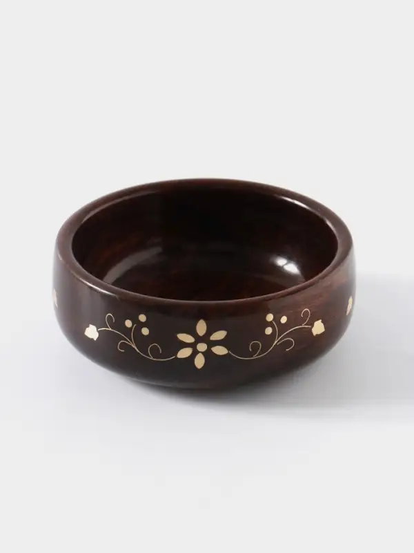 Чаша &laquo;Стебель&raquo;, 12&times;12&times;5 см, дерево шишам