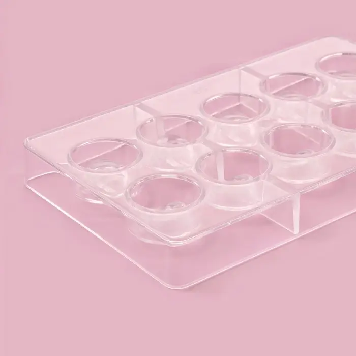 Форма для конфет и шоколада &laquo;Конфи&raquo;, 20&times;12&times;2.5 см, 10 ячеек 3&times;1.5 см, пластик, прозрачная