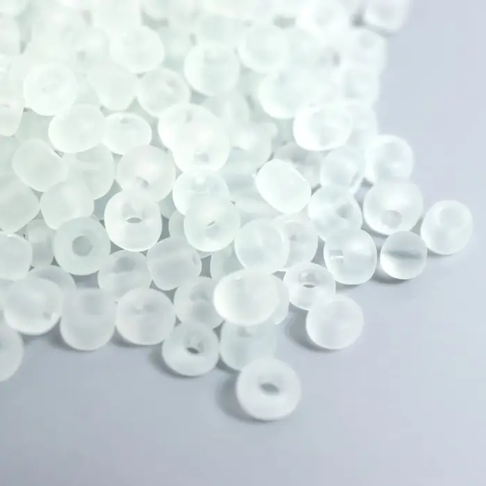 Бисер стекло 6/0  Бисер стекло 6/0 "Матовый полупрозрачный. Облако" 30 гр