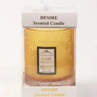 Свеча ароматическая в стекле HOME AROMA 200 г, 8.5&times;8.5&times;10 см, персик