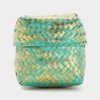 Корзинка плетёная &laquo;Голден мини&raquo;, 12&times;12&times;10 см, голубая