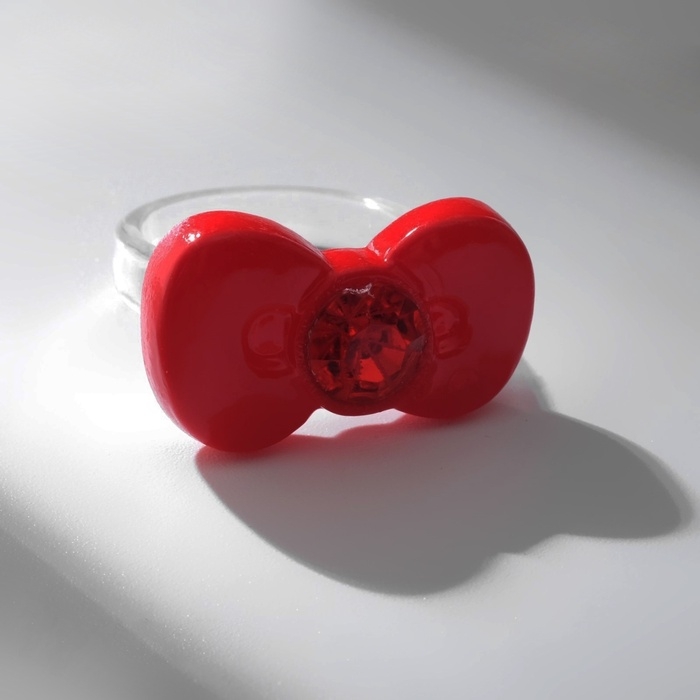 Кольцо «Бантик», цвет красный, 17 размер Кольцо «Бантик», цвет красный, 17 размер