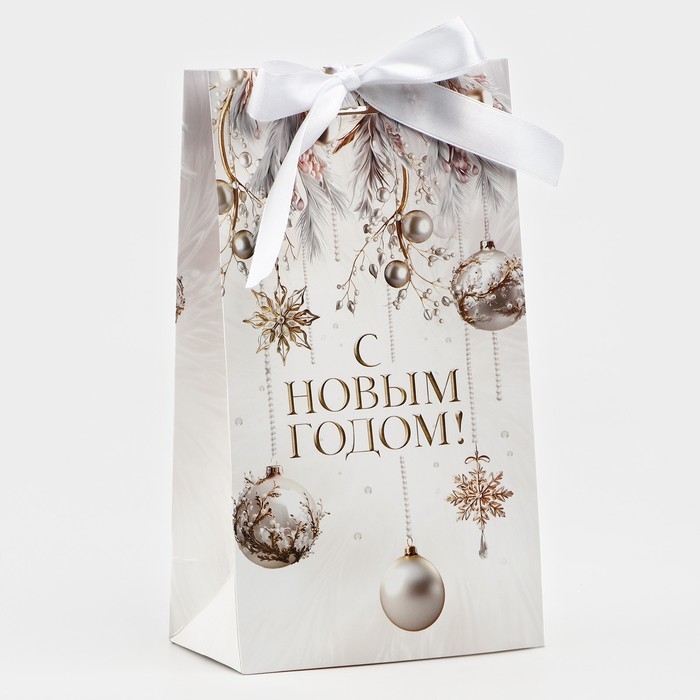 Пакет подарочный новогодний с лентой «Вошебный Новый год», 13 х 23 х 7 см , Новый год Пакет подарочный новогодний с лентой «Вошебный Новый год», 13 х 23 х 7 см , Новый год