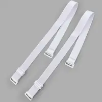 Лямки для бюстгальтера, текстильные, 1.8 см, 45 см, пара, белые