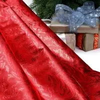 Ткань для рукоделия &laquo;Парча&raquo;, серебро на красном, лоскут 50&times;50 см