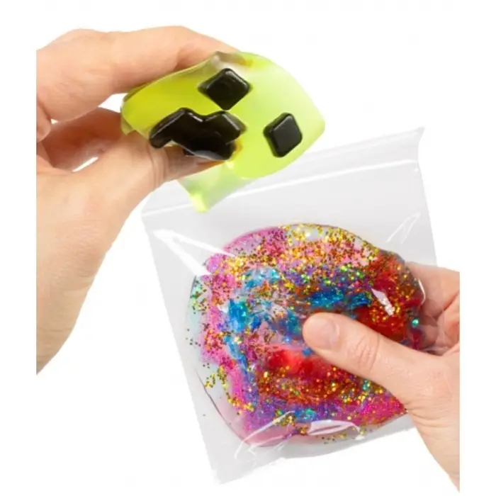 Набор игровой Slime. Pixel Block, сквиш, 2 слайма, декор