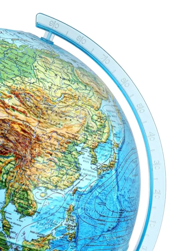 Глобус физико-политический рельефный &laquo;Глобен. Классик Евро&raquo;, диаметр 320 мм, с подсветкой, Крым в составе РФ