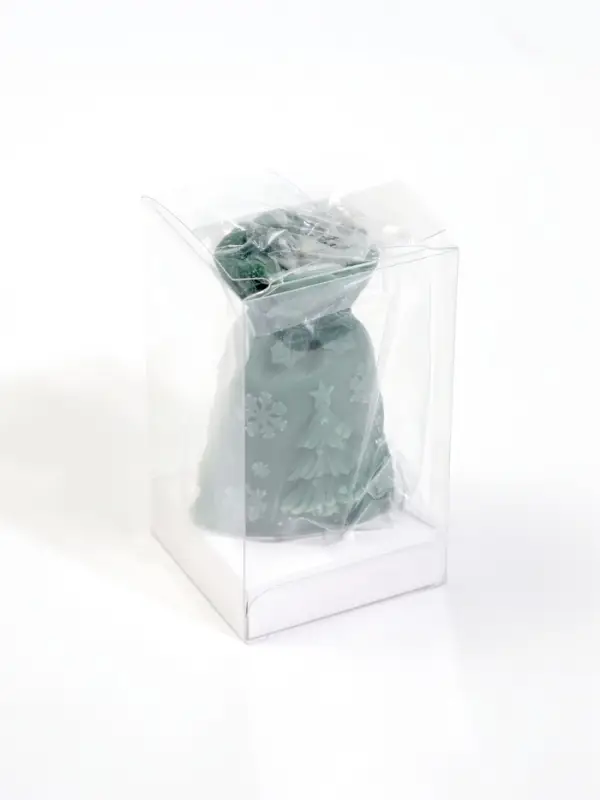 Свеча новогодняя &laquo;Мешочек с подарками&raquo;, 5.5&times;4.5&times;7 см, 7 ч, зелёный