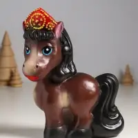 Копилка "Лошадь в кокошнике" 23х17,5х10 см, коричневый