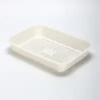 Туалет средний с бортом и сеткой 36&times;26&times;9, см, лоток бежевый, сетка и борт белые