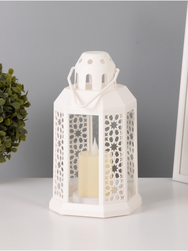 Светодиодная свеча в подсвечнике RISALUX «Свеча в лампе», LED-ночник, 1.5 Вт, 3×ААА, 12×12×23 см Светодиодная свеча в подсвечнике RISALUX «Свеча в лампе», LED-ночник, 1.5 Вт, 3×ААА, 12×12×23 см