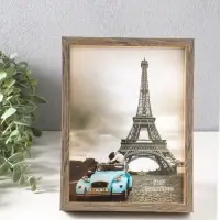 Фоторамка пластик 15х20 см "Ламберто" бежево-чёрный с золотом 21х16х3,5 см