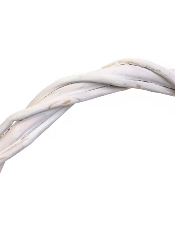 Корзина плетеная ИВА 22х16х12 см, ПЛЕТ ручка h=13 см белый