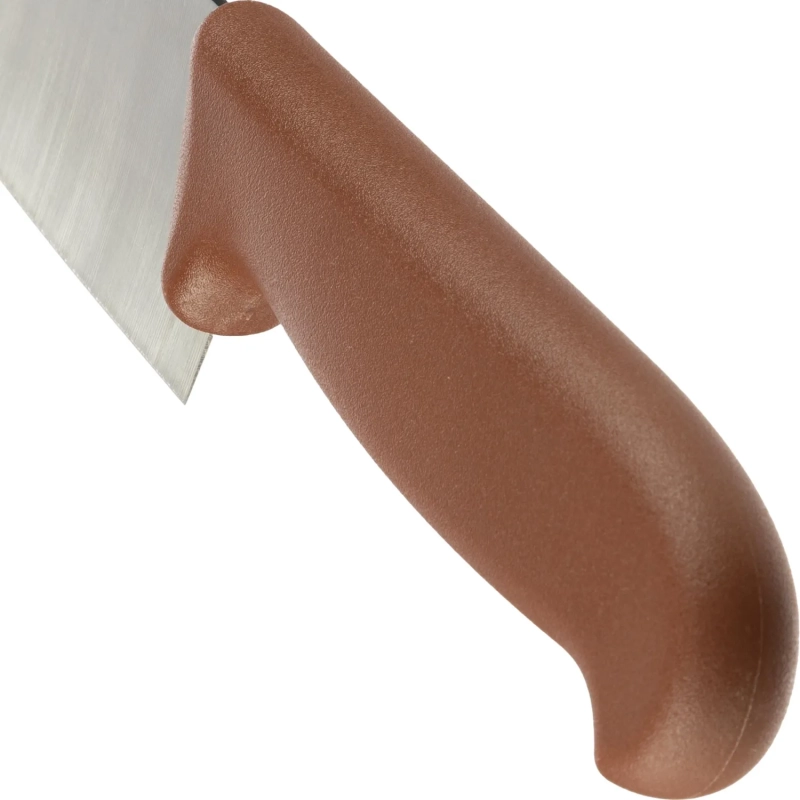 Нож поварской лез 254мм толщ 2мм 3Cr13 корич пластиковая ручка