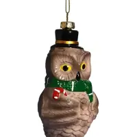 Ёлочная игрушка &laquo;Праздник. Совушка в шарфе&raquo;, 11&times;6.5 см, коричневая