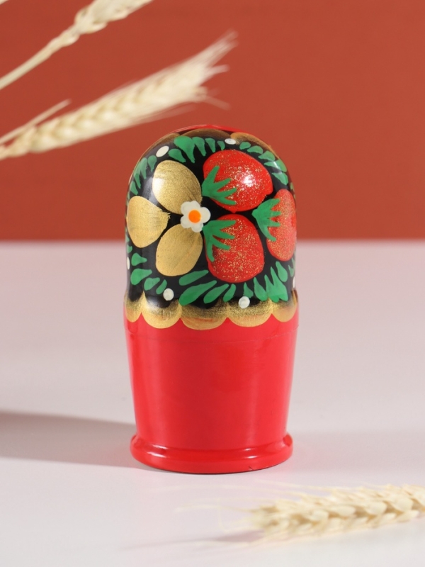 Матрёшка  Матрёшка "Наташа", красная, 5-кукольная , 12 см