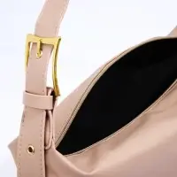 Сумка женская багет на молнии, 32&times;14&times;22 см, бежевая