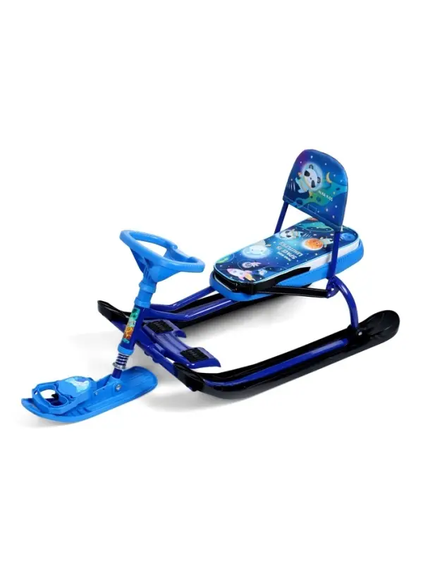 Снегокат &laquo;Тимка спорт 4-1&raquo; Космический, со спинкой, синий, ТС4-1 М/К Nika Kids