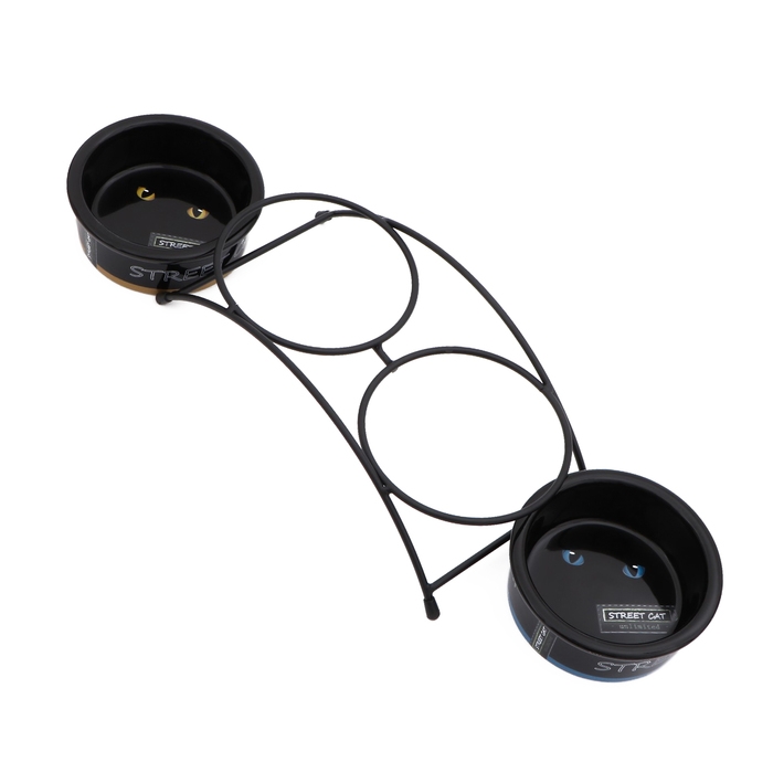 Миски керамические на подставке 2 х 250 мл Миски керамические на подставке 2 х 250 мл