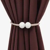 Подхват для штор &laquo;Шарики из бисера&raquo;, d=3&times;40 см, белый, бежевый