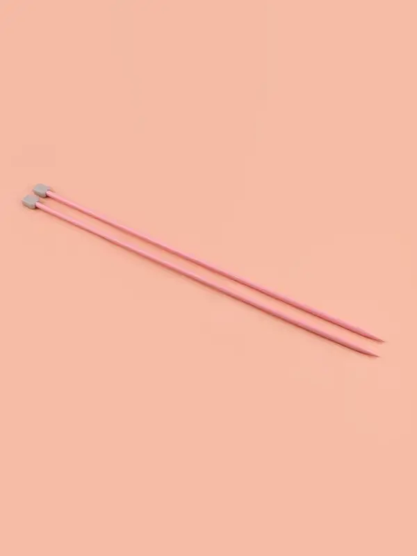 Спицы для вязания, прямые, d=5 мм, 35 см, 2 шт., розовые Спицы для вязания, прямые, d=5 мм, 35 см, 2 шт., розовые