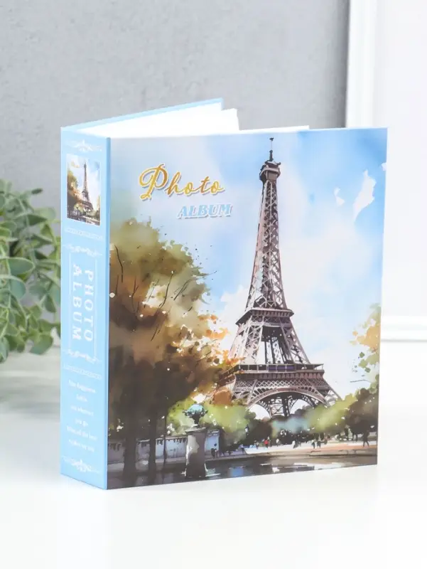 Фотоальбом на 80 фото 10х15 см "Парк у Эйфелевой башни" в коробке 5х19х22,8 см
