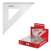 Треугольник 45*, 16 см, ErichKrause Clear