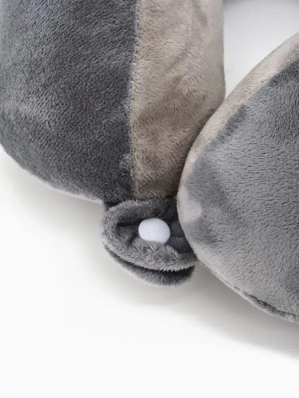 Подушка для путешествий бархатная формовая Подушка для путешествий бархатная формовая "Перезагрузка", серая