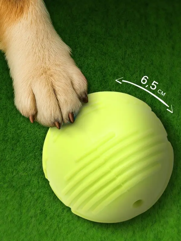 Мяч для собак &laquo;Суперпес&raquo;, 6.5 см, рифленый, TPR, жёлтый