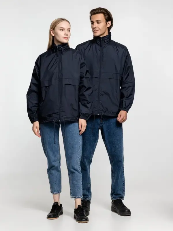 Ветровка из нейлона Surf 210 темно-синяя (navy), размер S