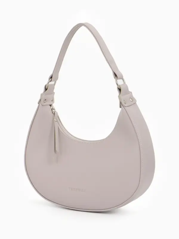 Сумка женская багет TEXTURA на молнии, 28&times;6.5&times;15 см, тёмно-бежевая